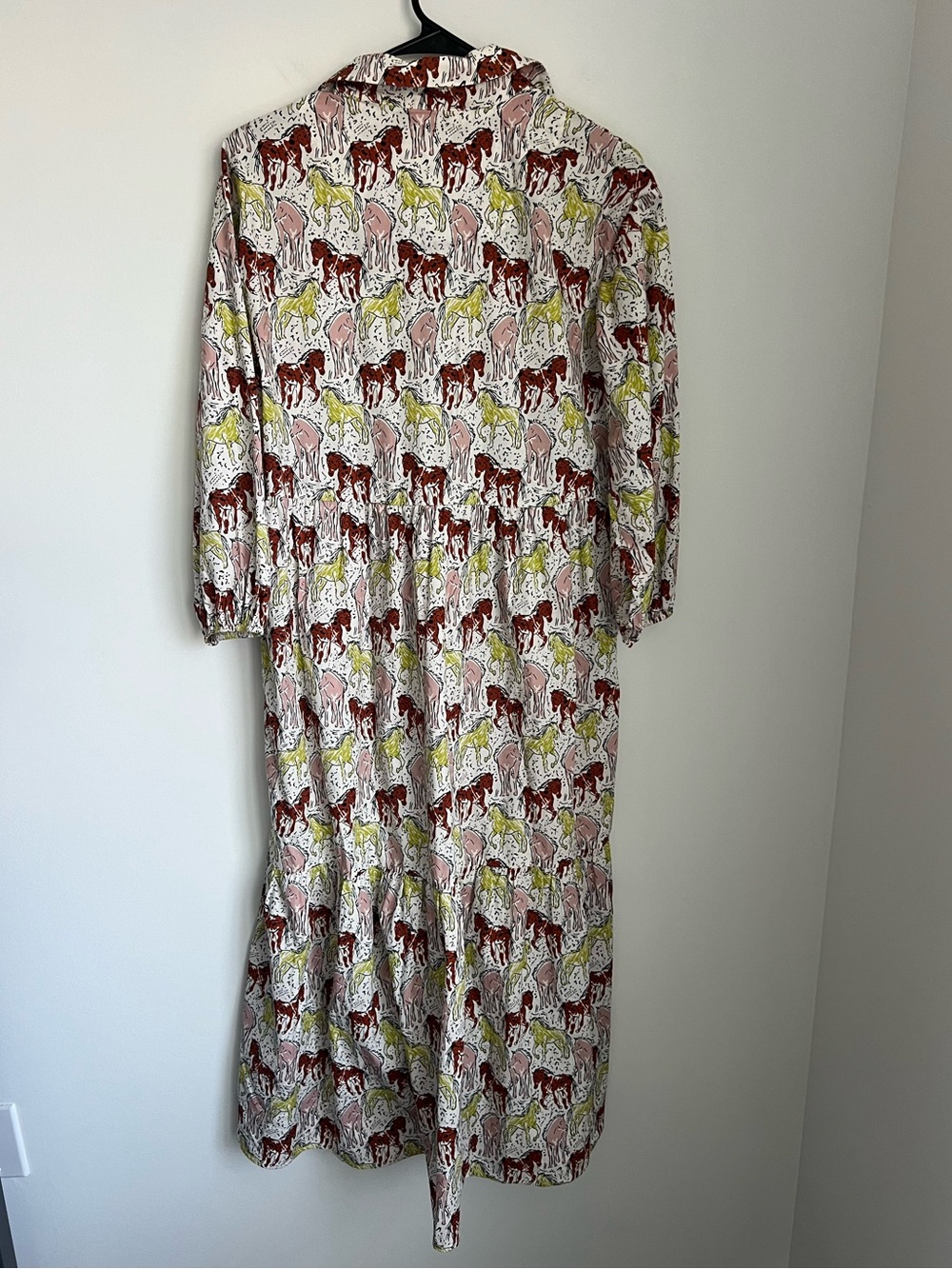 Anthropologie Maeve The Bettina Shirt Dress Horse Print Women's Size XS - Picture 6 of 8